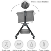 Multi-Functional Portable Newborn Folding Baby Crib | 3-in-1 Bedside Sleeper & Rocking Cradle